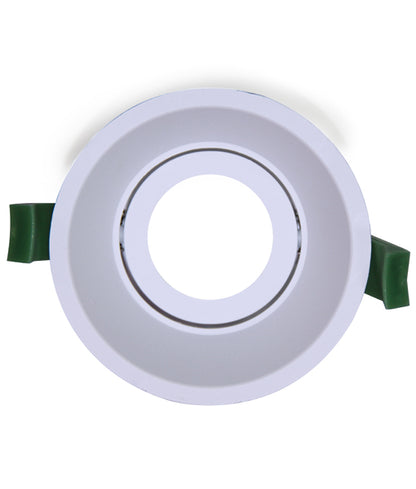 ARC: Architectural Matte White Round Low Glare Centre Tilt Downlight Fitting (Cut out: 90mm)