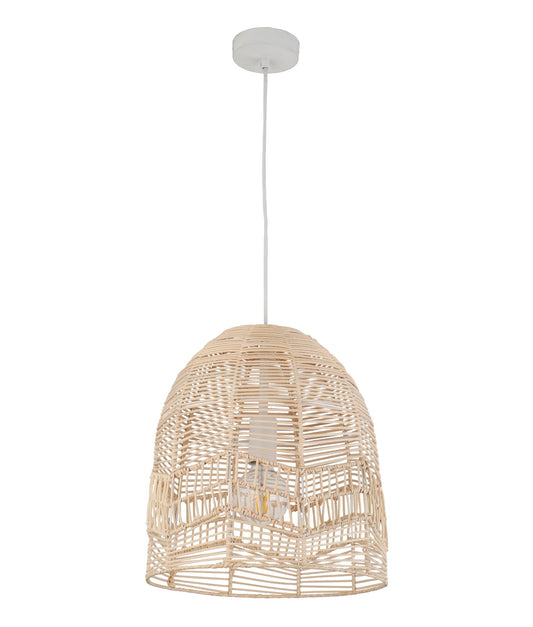ROTA: Bohemian Interior Natural Rattan Ellipse Pendant Light