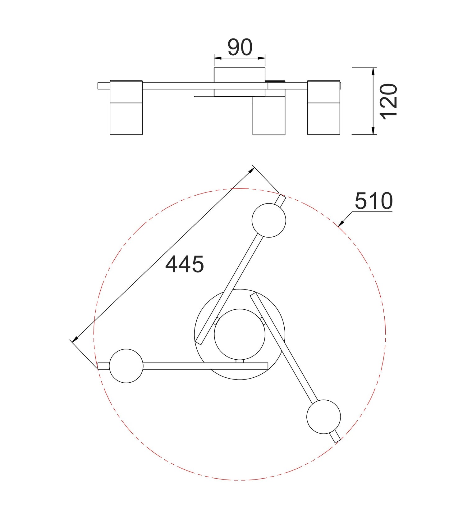 TACHE: Interior Spot Ceiling Lights (with Adjustable White Heads) IP20
