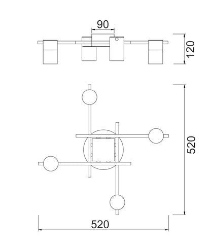 TACHE: Interior Spot Ceiling Lights (with Adjustable White Heads) IP20