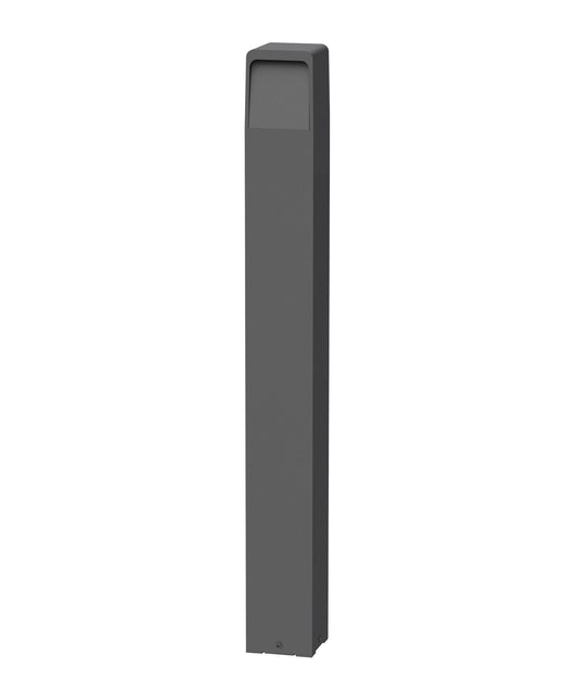 TOREN: LED Tri-CCT Surface Mounted Dark Grey Bollard Light IP65