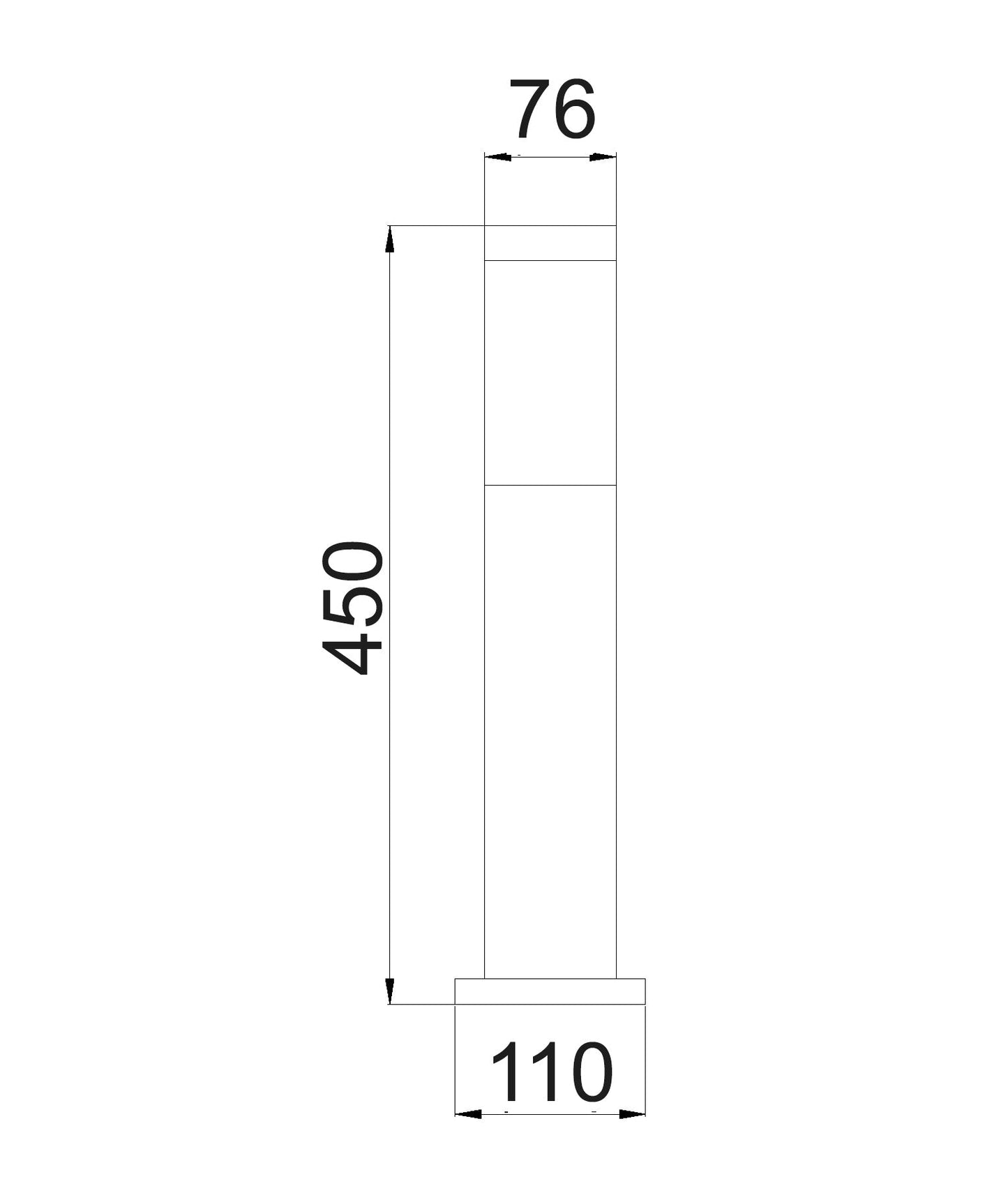TORRE: E27 Surface Mounted Stainless Steel Bollard Lights IP44