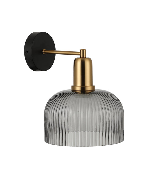 VINTAJ: Interior Dome Glass with Antique Brass Highlight Wall Lights